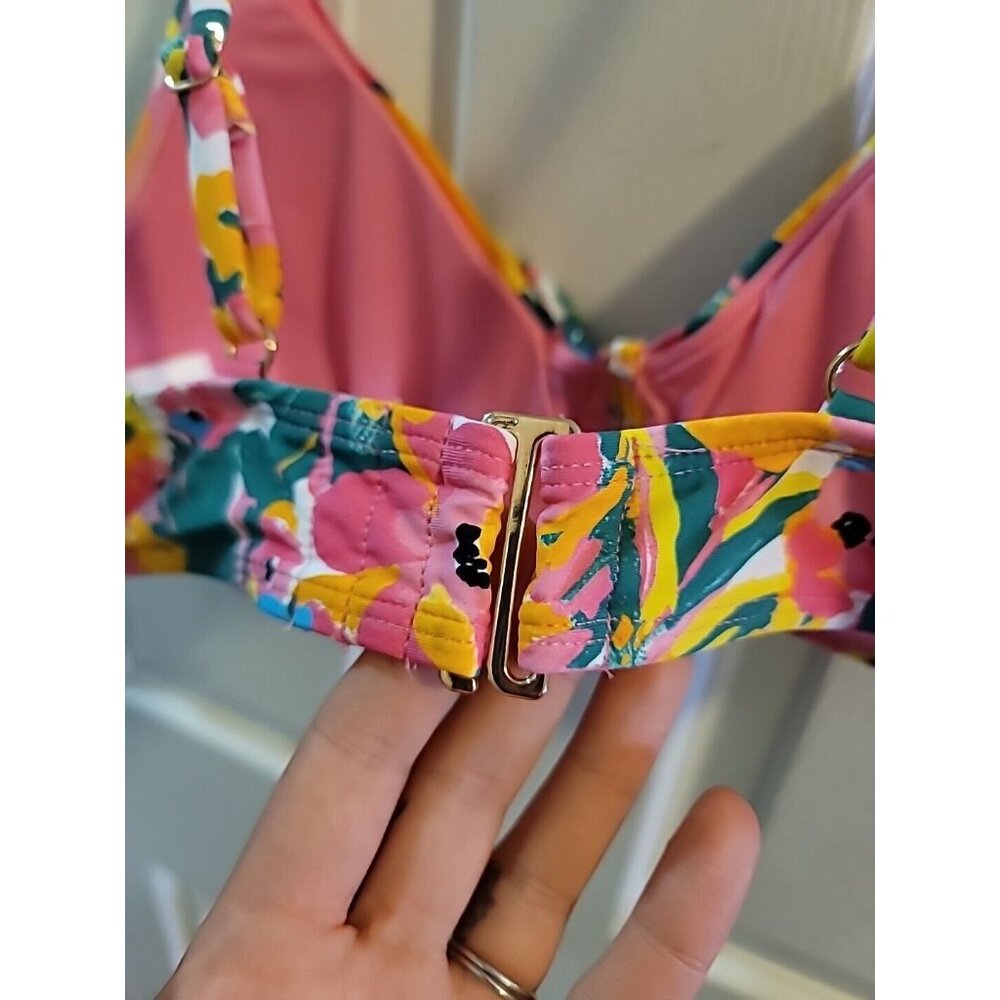 Anne Cole Bikini Top Floral Medium. Upf 50. NWT - Picture 10 of 12